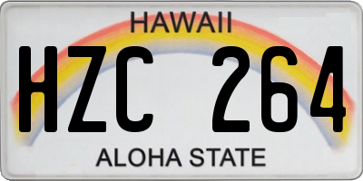 HI license plate HZC264