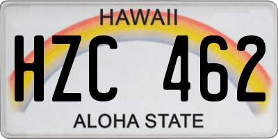 HI license plate HZC462