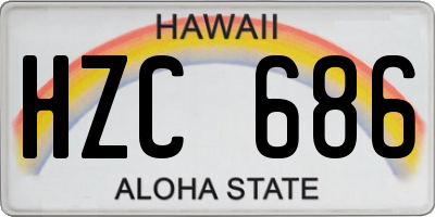 HI license plate HZC686
