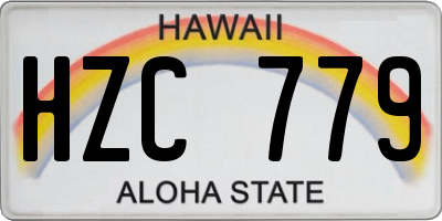 HI license plate HZC779