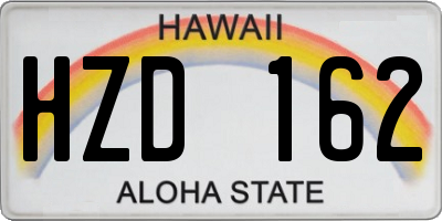 HI license plate HZD162