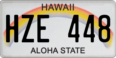 HI license plate HZE448