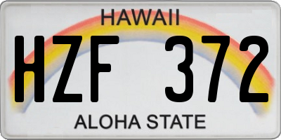 HI license plate HZF372