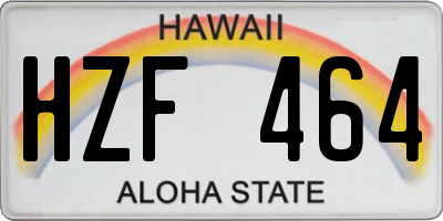 HI license plate HZF464