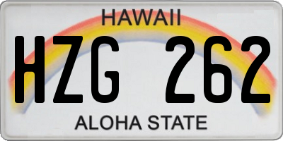 HI license plate HZG262