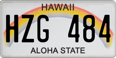 HI license plate HZG484