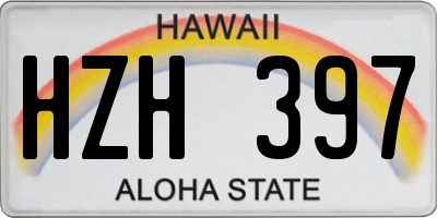 HI license plate HZH397