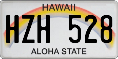 HI license plate HZH528