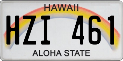 HI license plate HZI461