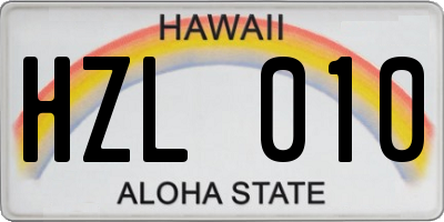 HI license plate HZL010