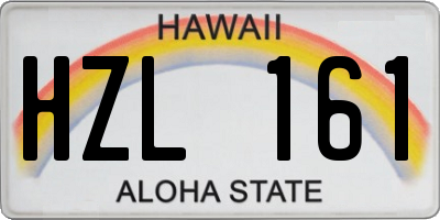HI license plate HZL161