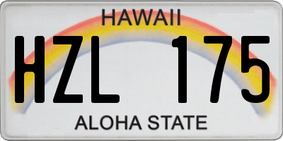 HI license plate HZL175