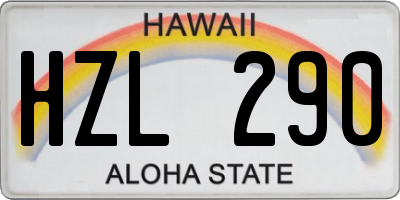 HI license plate HZL290
