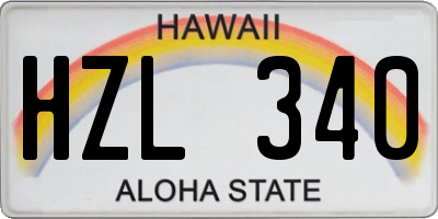 HI license plate HZL340