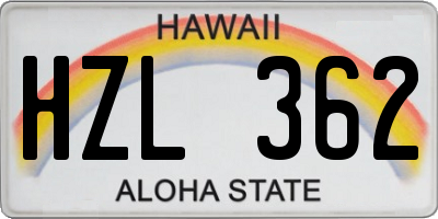 HI license plate HZL362