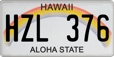 HI license plate HZL376