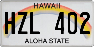 HI license plate HZL402