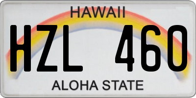 HI license plate HZL460