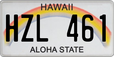 HI license plate HZL461