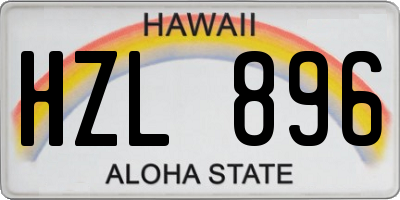 HI license plate HZL896