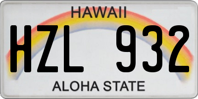 HI license plate HZL932