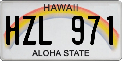 HI license plate HZL971
