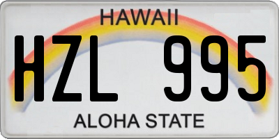 HI license plate HZL995