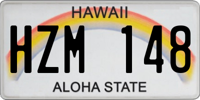 HI license plate HZM148