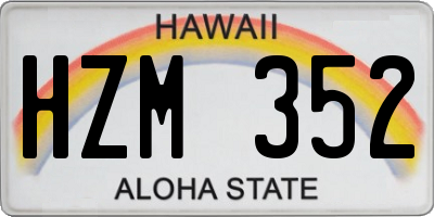 HI license plate HZM352