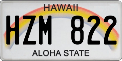 HI license plate HZM822