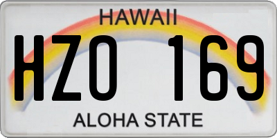 HI license plate HZO169
