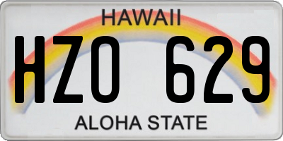 HI license plate HZO629
