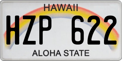 HI license plate HZP622