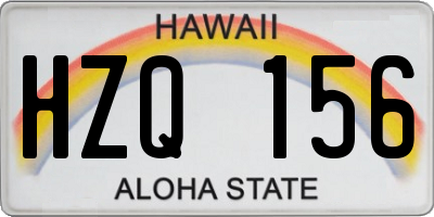 HI license plate HZQ156