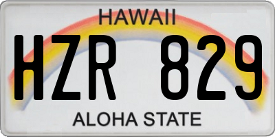 HI license plate HZR829