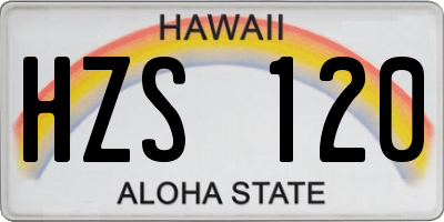 HI license plate HZS120
