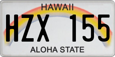 HI license plate HZX155