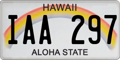 HI license plate IAA297