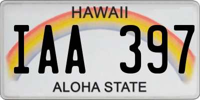 HI license plate IAA397