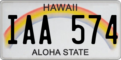 HI license plate IAA574