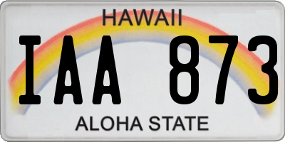 HI license plate IAA873