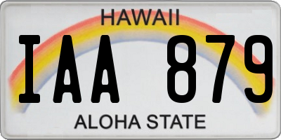 HI license plate IAA879