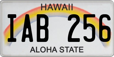 HI license plate IAB256