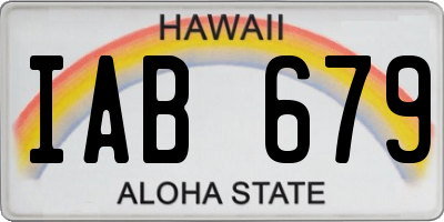 HI license plate IAB679