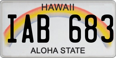HI license plate IAB683