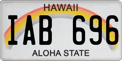 HI license plate IAB696