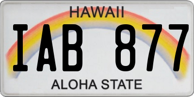 HI license plate IAB877