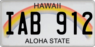 HI license plate IAB912