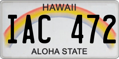 HI license plate IAC472