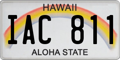 HI license plate IAC811